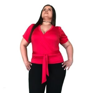 Blusa roja elástica