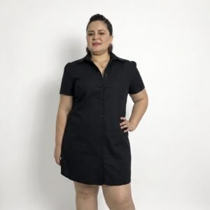 Bluson vestido negro en talla grande